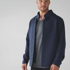 Lululemon Chamber Jacket Deep Navy Blue with Black Stripe